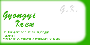 gyongyi krem business card